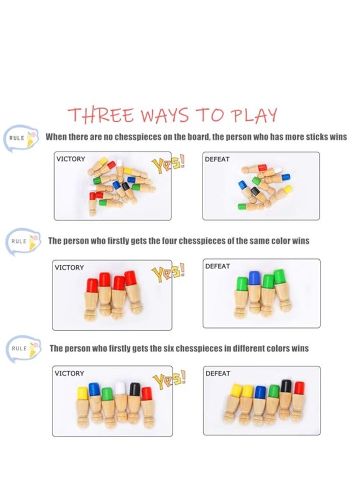 لعبة شطرنج ذاكرة، عصا الثقاب للاطفال، قدرة معرفية ملونة، لوحة مكعبات تعليمية ذكية، هدية عيد الميلاد للكريسماس بعمر 3 4 5 سنوات الاولاد والبنات، من جابايس،، 3 سنوات - Image 2