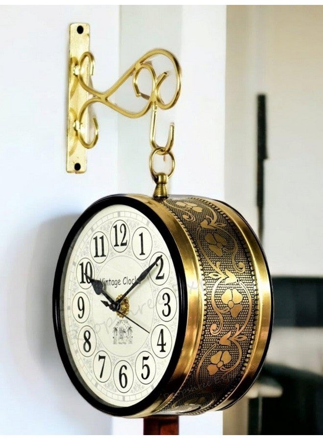 Vintage Clock Vintage Clock Handcrafted Double Side Wall Clock 1 Year Warranty / 65091-6-FHR  - Image 1