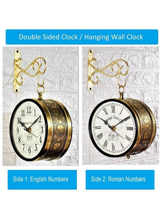 Vintage Clock Vintage Clock Handcrafted Double Side Wall Clock 1 Year Warranty / 65091-6-FHR  - Image 2