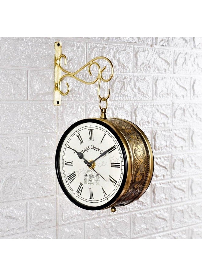Vintage Clock Vintage Clock Handcrafted Double Side Wall Clock 1 Year Warranty / 65091-6-FHR  - Image 5