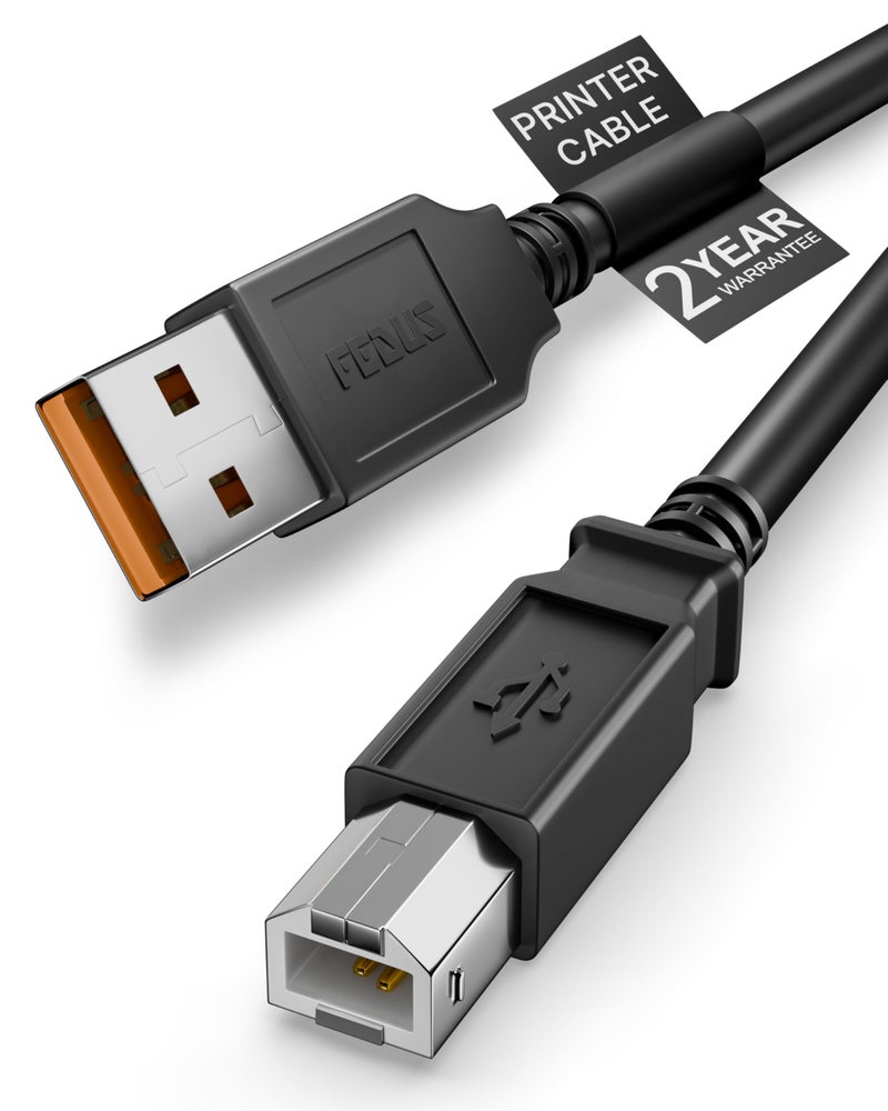 FEDUS TitanLink USB 2.0 Printer Cable, USB Type A to USB Type B cable, 5 Meter High-Speed MIDI Controller, Scanner Cord for Computer, Laptop, Printers, HP, Canon, Epson, Brother, Dell, DAC & Piano - Image 1