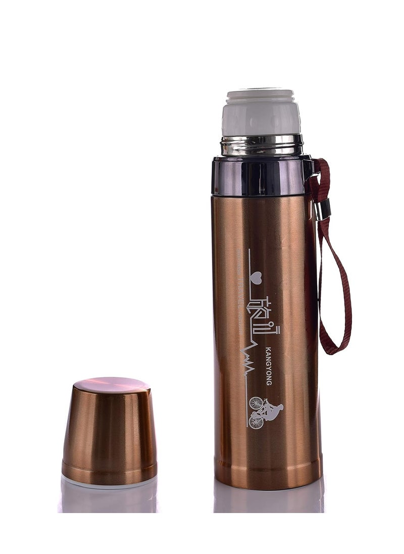 IRIS - IRIS Double Wall Vacuum Insulated Stainless Steel Water Bottle- Brown - Image 1