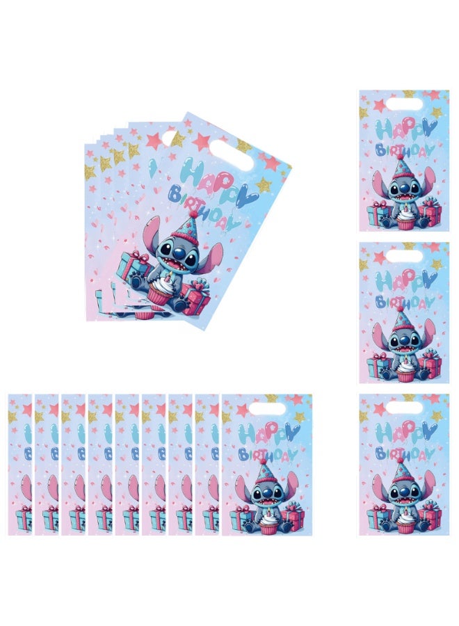 STITCH 20pcs Cartoon Stitch Pattern Birthday Party Supplies, Cartoon Candy Bags, Tote Bags, Kids Gift Bags, Adult Birthday Party Decorations  - Image 2