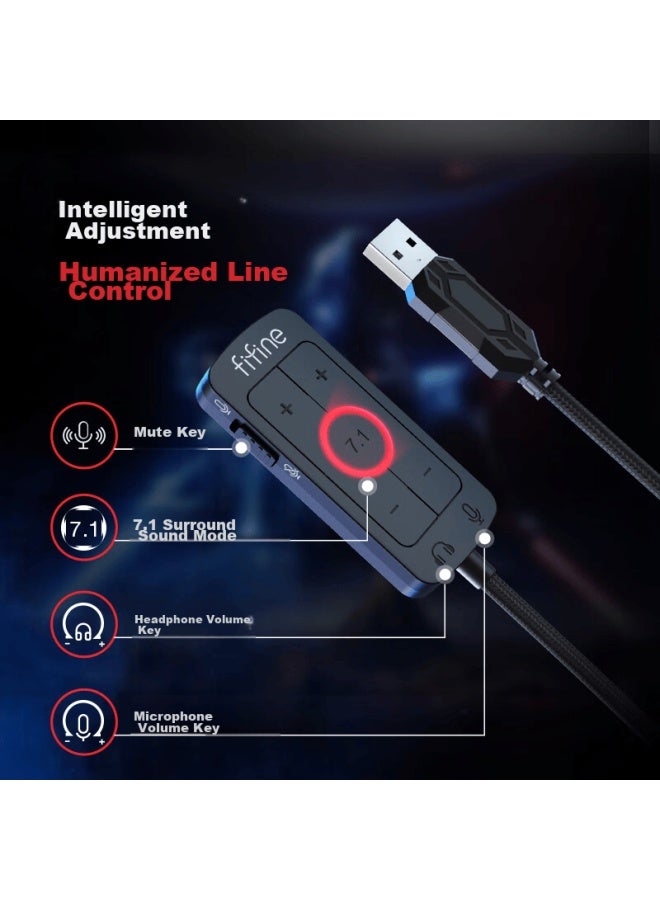 Fifine Wired Headphones, Delta Action Unyielding Contract Pubg Gadget, E-sports Gaming Dedicated Computer Desktop Mobile 7.1 Channel With Microphone Headset H9 Pink - Image 5