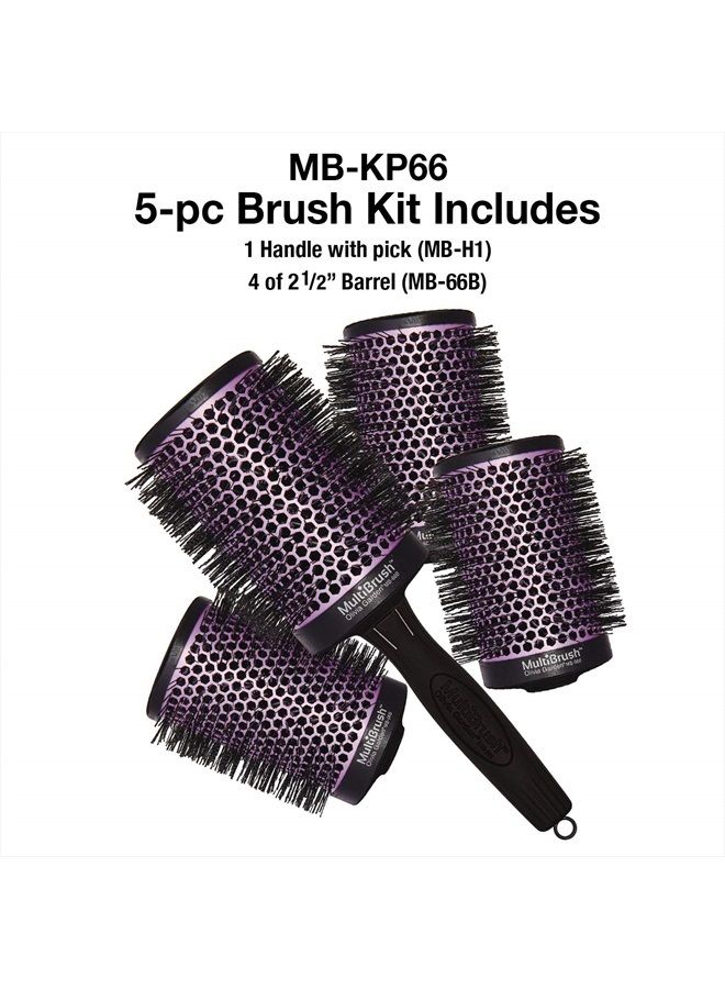 Olivia Garden MultiBrush Detachable Thermal Styling Hair Brush (5-Piece Kit 2 1/2" 66mm) - Image 2