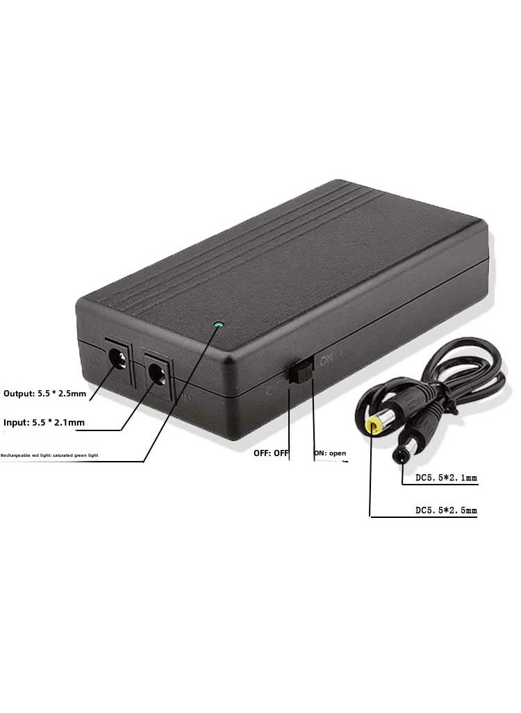 Generic - 5V 9V 12V Router UPS Emergency Power Bank 12v2A 22.2WH = 6000 mA with 50cm standard cable - Image 1