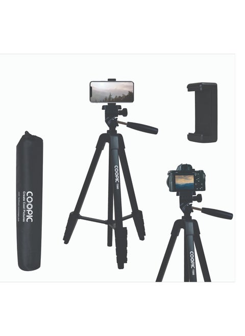 COOPIC Create cool picture T580 172cm Professional Tripod with 360° Panoramic Head with Mobile Holder - Enhance Your Photography and Videography with Superior Stability and Versatility