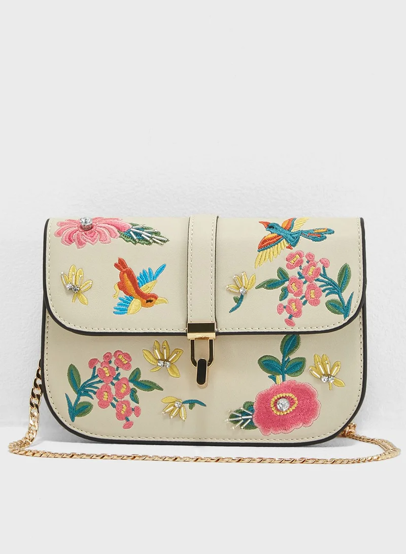 TOPSHOP Hummingbird Embroidered Crossbody