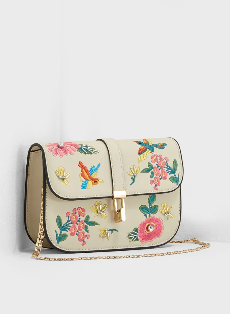 TOPSHOP Hummingbird Embroidered Crossbody