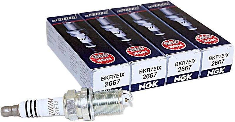 NGK 2667 شمعات الإشعال BKR7EIX إيريديوم IX (عبوة 4) - Image 1