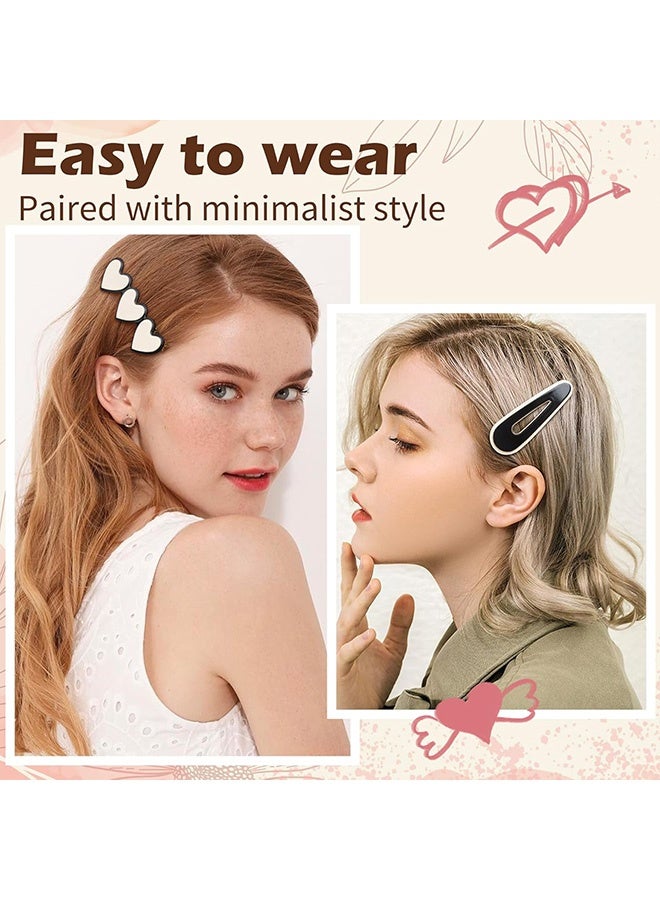 Quantum 18 Pcs No Bend Hair Clips for Women Girls, Black White Checker Cute Hair Barrettes, Non-Slip Metal Hairpins Hair Accessories for Daily Use and Styling - Image 5