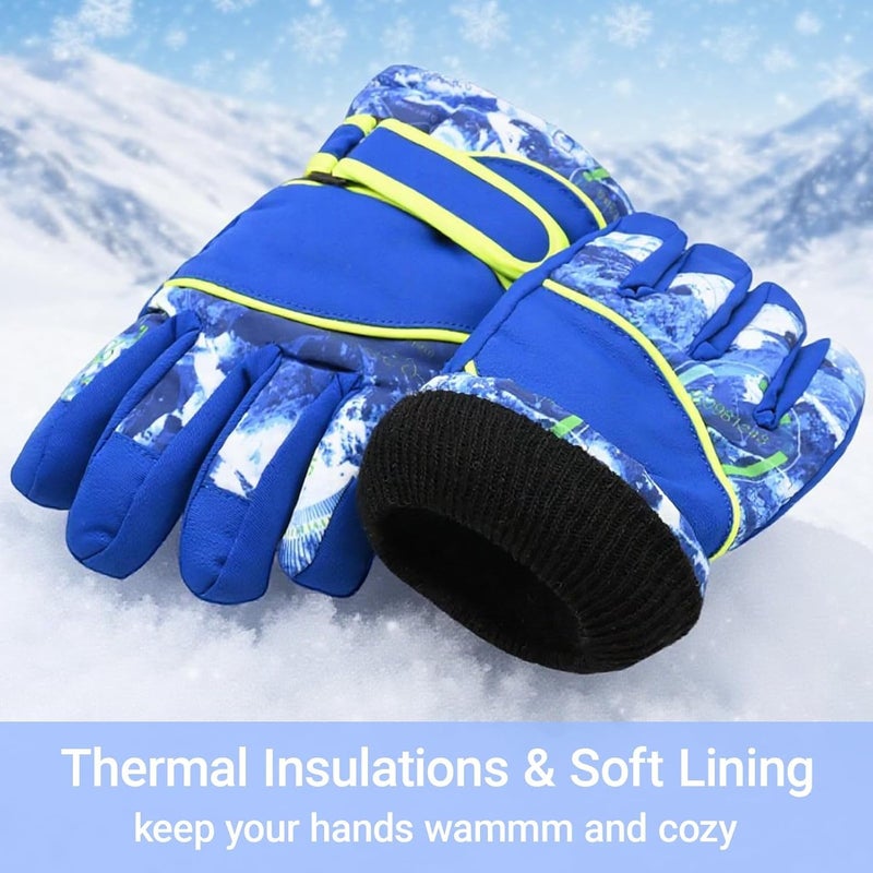 Mealah Outdoors Kids Winter Snow Gloves Windproof Cold Weather Ski Gloves for Boys Girls 4-7Years - Image 4
