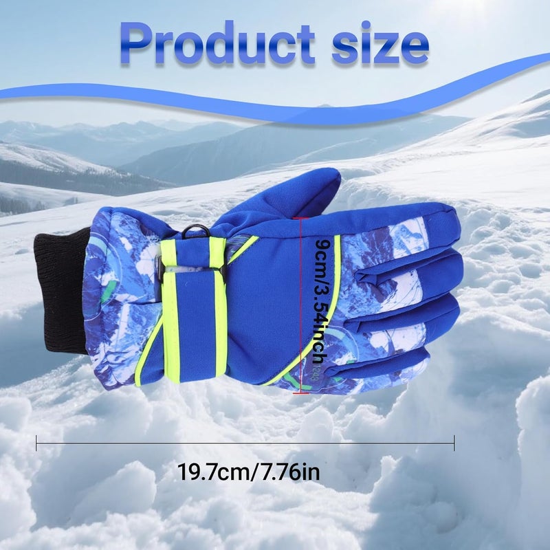 Mealah Outdoors Kids Winter Snow Gloves Windproof Cold Weather Ski Gloves for Boys Girls 4-7Years - Image 2