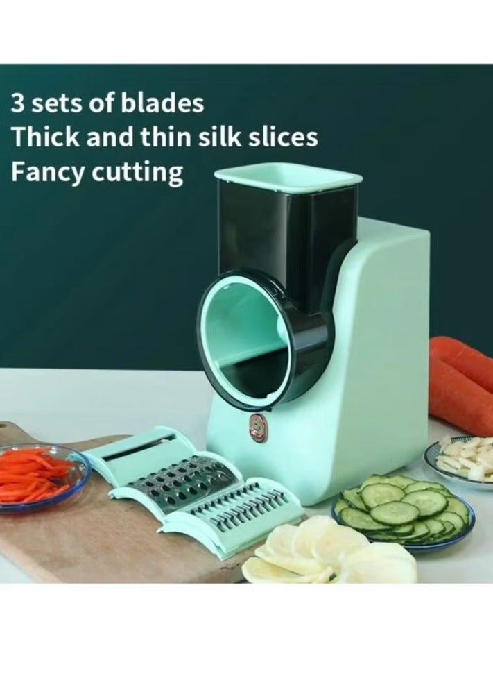 Lucky Power - Electric vegetable Slicer with 3 Sets of Blades Thick and Thin Silk Slices Fancy Cutting - Image 1