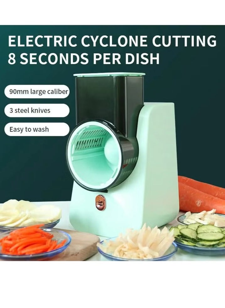 Lucky Power - Electric vegetable Slicer with 3 Sets of Blades Thick and Thin Silk Slices Fancy Cutting - Image 1