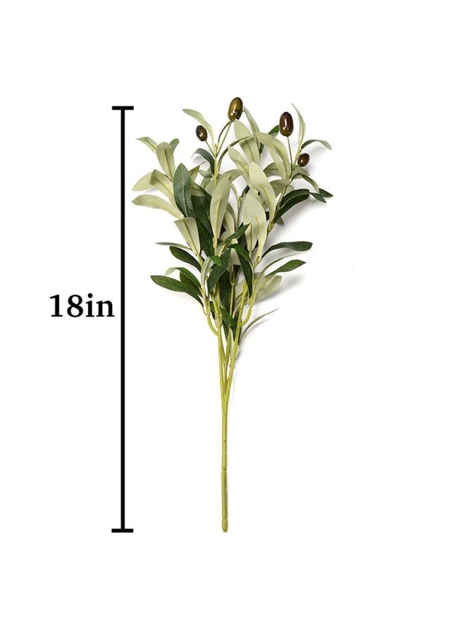 DVGUN SLanC 5 Pack Olive Branches Artificial Plants Greenery Stems Olive Leaves Fake Fruits Silk Plants - Image 3