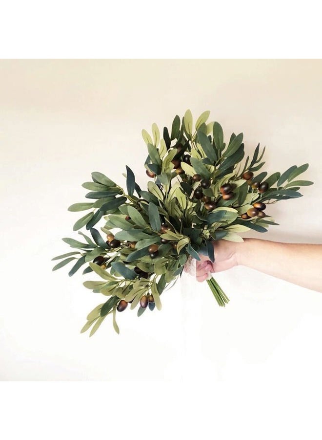 DVGUN SLanC 5 Pack Olive Branches Artificial Plants Greenery Stems Olive Leaves Fake Fruits Silk Plants - Image 5