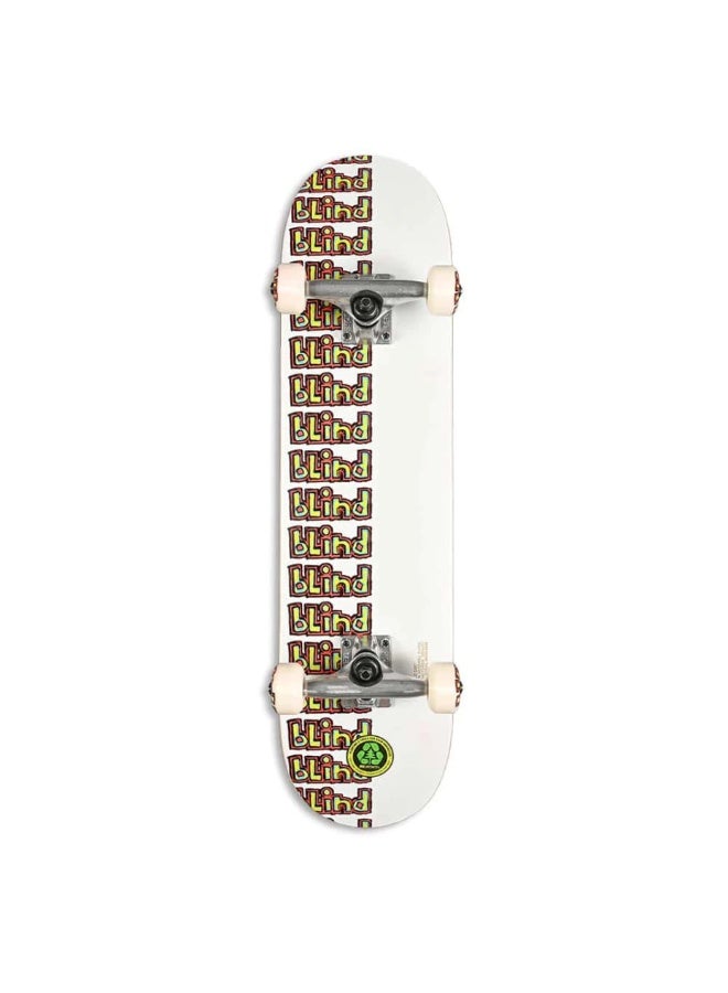 Blind Repeat Rail *YOUTH* White 7.375" x 29.78" Complete Skateboard - Image 1