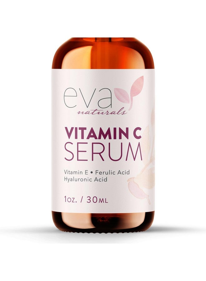 إيفا ناتشورالز سيروم فيتامين سي 20% للوجه، سيروم فيتامين سي النقي للوجه لعلاج التجاعيد وحب الشباب وجفاف البشرة والبقع الداكنة - سيروم فيتامين سي للوجه (1 أونصة) - Image 1