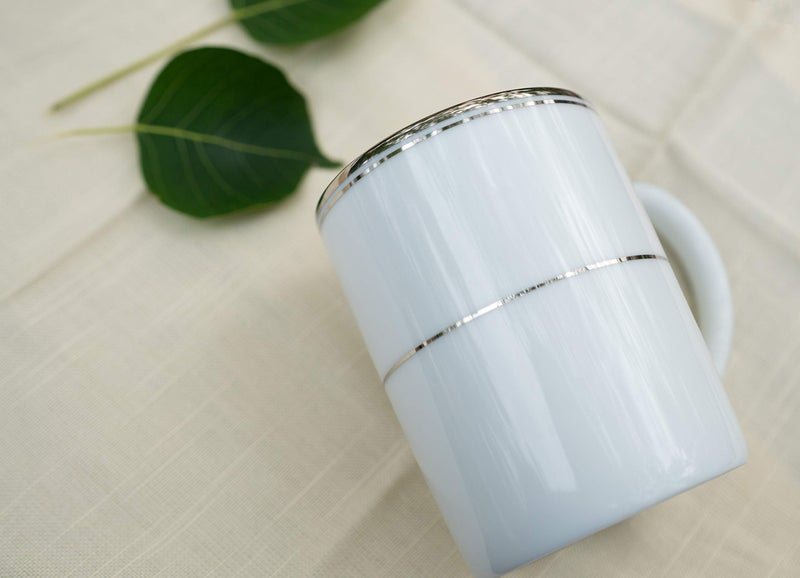 DANKOTUWA, world-class tableware Luxury Porcelain Pure Platinum Crafted Coffee Mugs | Tea Cups. Scratch Resistant, Light Weight. For Home, Office And Gifts 250 Ml (Set Of 2) - Image 4