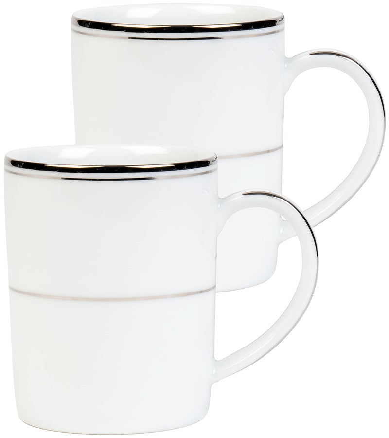 DANKOTUWA, world-class tableware Luxury Porcelain Pure Platinum Crafted Coffee Mugs | Tea Cups. Scratch Resistant, Light Weight. For Home, Office And Gifts 250 Ml (Set Of 2) - Image 1