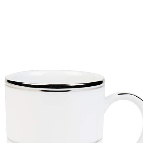 DANKOTUWA, world-class tableware Luxury Porcelain Pure Platinum Crafted Coffee Mugs | Tea Cups. Scratch Resistant, Light Weight. For Home, Office And Gifts 250 Ml (Set Of 2) - Image 2