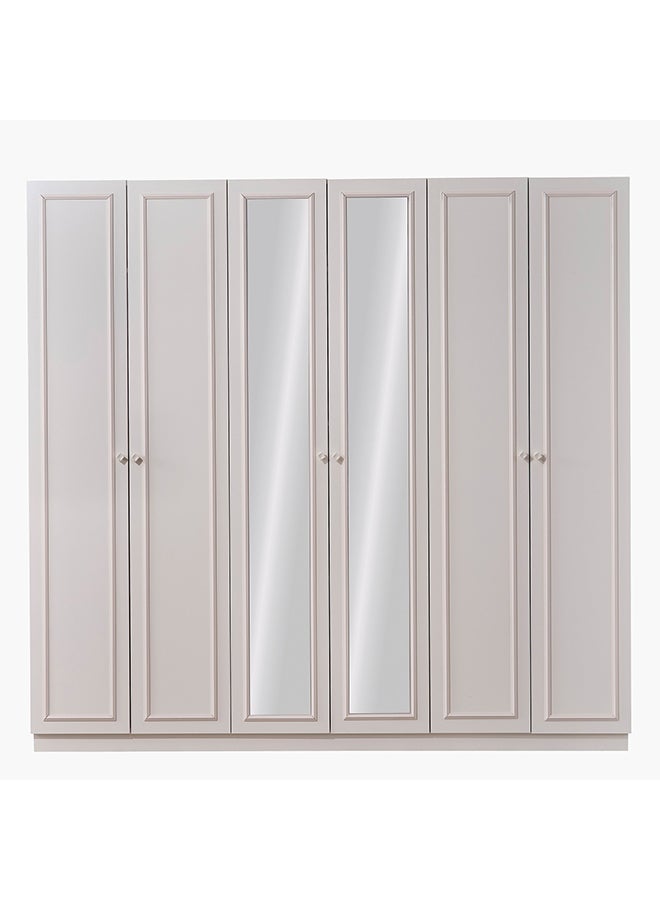 Home Box خزانة ملابس إليزابيث ذات 6 أبواب ومرآتين 55x210x220 سم  - Image 3