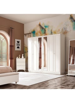 Home Box خزانة ملابس إليزابيث ذات 6 أبواب ومرآتين 55x210x220 سم  - Image 1