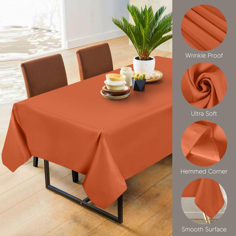 Utopia Kitchen Rectangle Table Cloth 2 Pack [60x102 Inches  Orange] Tablecloth Machine Washable Fabric Polyester Table Cover for Dining  Buffet Parties  Picnic  Events  Weddings and Restaurants - Image 3
