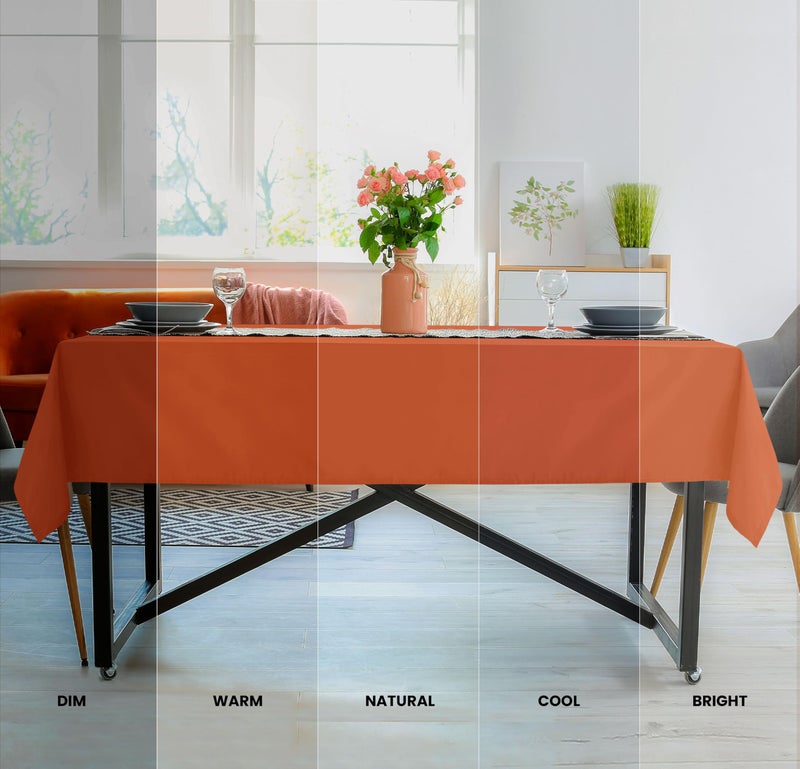 Utopia Kitchen Rectangle Table Cloth 2 Pack [60x102 Inches  Orange] Tablecloth Machine Washable Fabric Polyester Table Cover for Dining  Buffet Parties  Picnic  Events  Weddings and Restaurants - Image 5