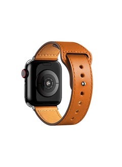 PROMASS Compatible with Apple iWatch Series 7 6/SE/5/4/3 Leather Replacement Band Strap Loop 42mm/44mm/45mm  - Image 3