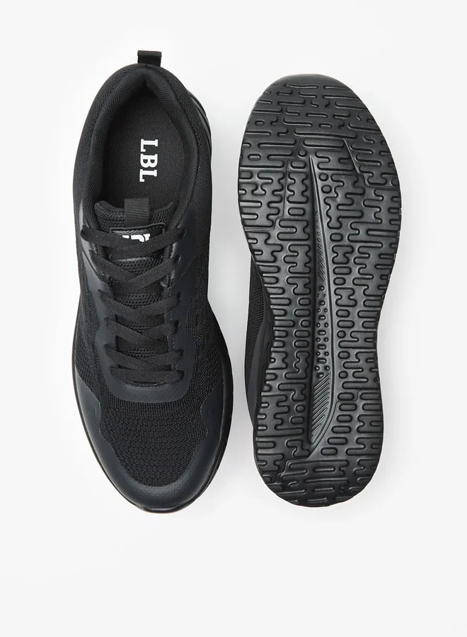 LBL by Shoexpress Mesh Low Ankle Sneakers with Lace-Up Closure