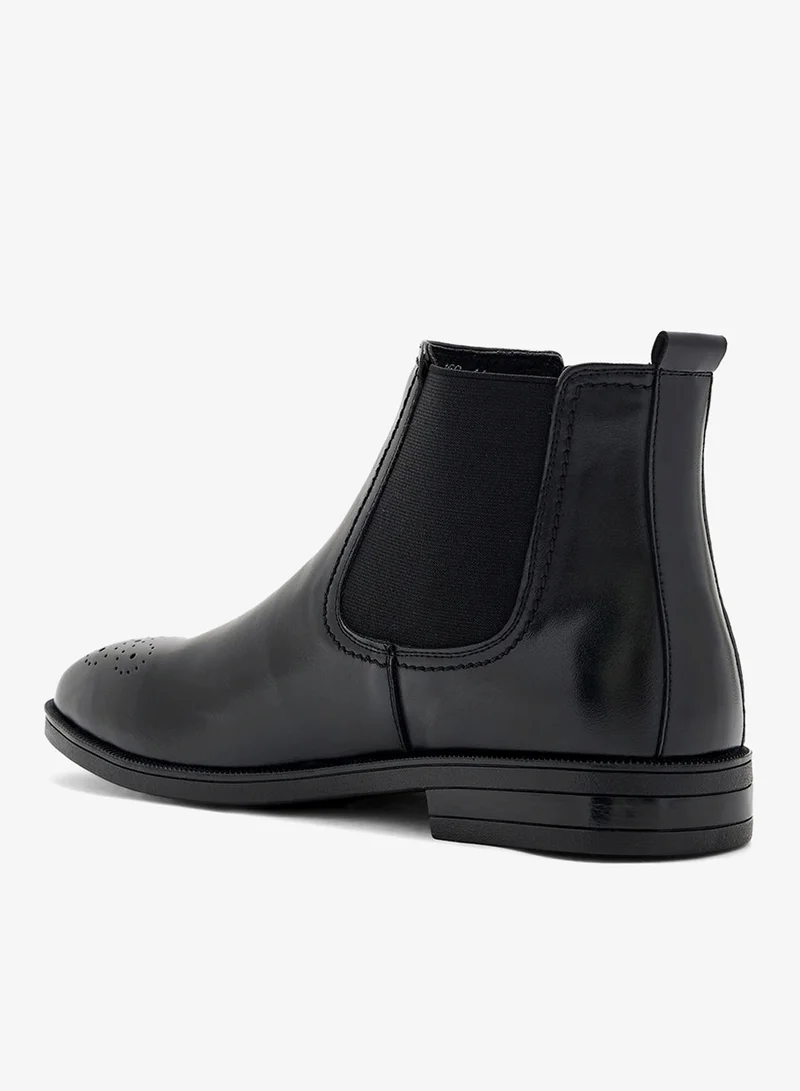 Robert Wood Brogue Detail Chelsea Boots