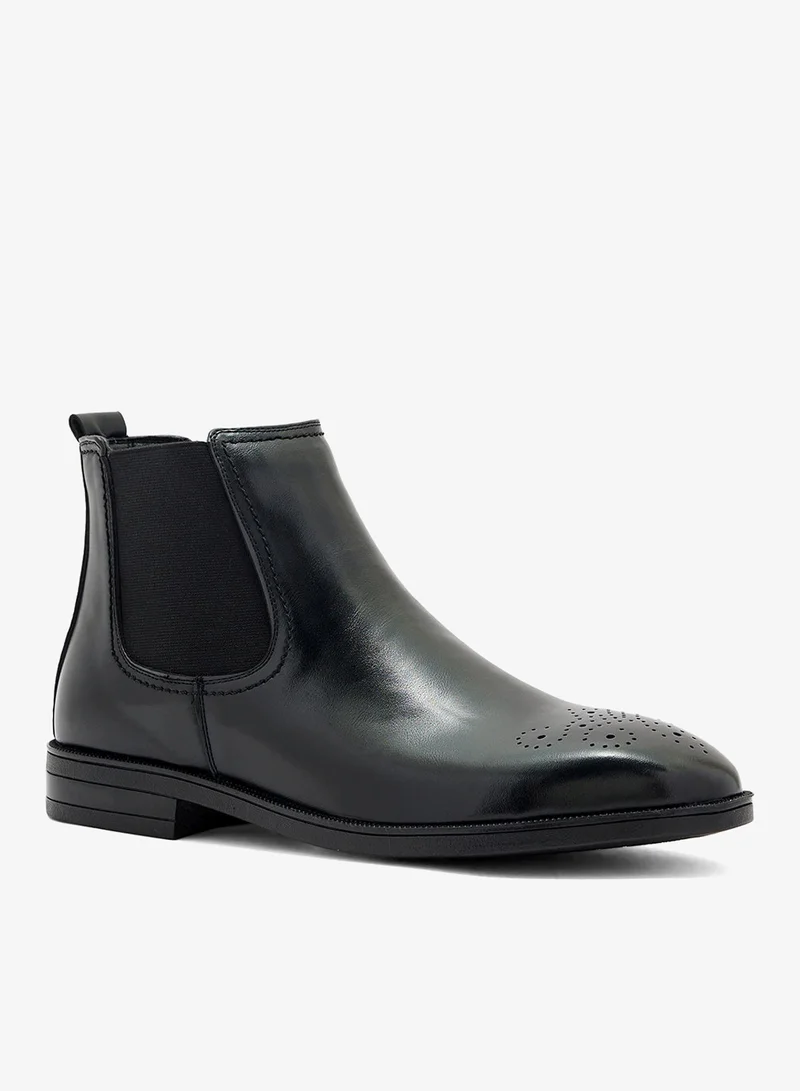 Robert Wood Brogue Detail Chelsea Boots