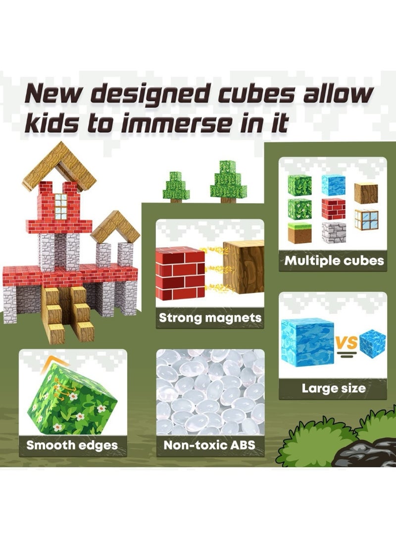 100PCS magnetic blocks，building blocks，magnetic building blocks for Kids(Age 3-12),Safe ABS Non-Toxic DIY Construction ,2cm magnetic cubes,Limited time special prices,only 3 days - Image 5