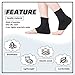Tarpop 3 Pair Ankle Compression Sleeves for Kids Ankle Brace Compression Sleeves Foot Arch Sock for Girls Sports Running Dance Fitness GymnasticsBlackSmall - Image 4