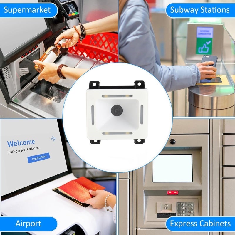 قارئ الباركود المدمج بواجهة USB مع خاصية الاستشعار التلقائي لمسح رموز الباركود أحادية وثنائية الأبعاد ورموز QR، وحدة مسح ضوئي مخصصة لأنظمة التحكم في الوصول والخزائن - Image 2