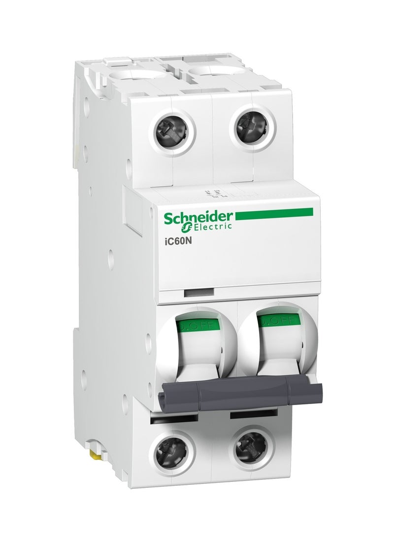Schneider Electric A9F44210 Acti9 iC60N 2P 10A C Miniature Circuit breaker 
