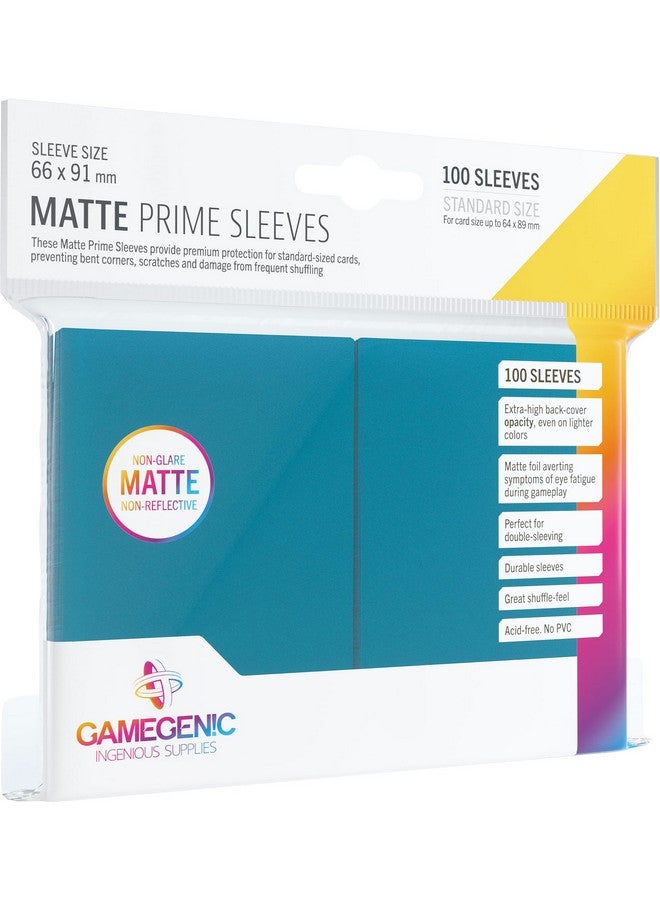 Gamegenic Card Sleeves - Matte Prime Blue 100 CT - MGT Card Sleeves are Smooth & Tough - Compatible with Pokemon, Yugioh, & MTG Magic The Gathering Card Sleeves - Image 1