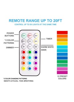 Excefore Large Size LED Puck Lights with Remote Control, Wireless Under Cabinet Lighting, Battery Powered Lights, Stick on Color Changing Dimmer and Timer, Closet Light (6 Pack)  - Image 4