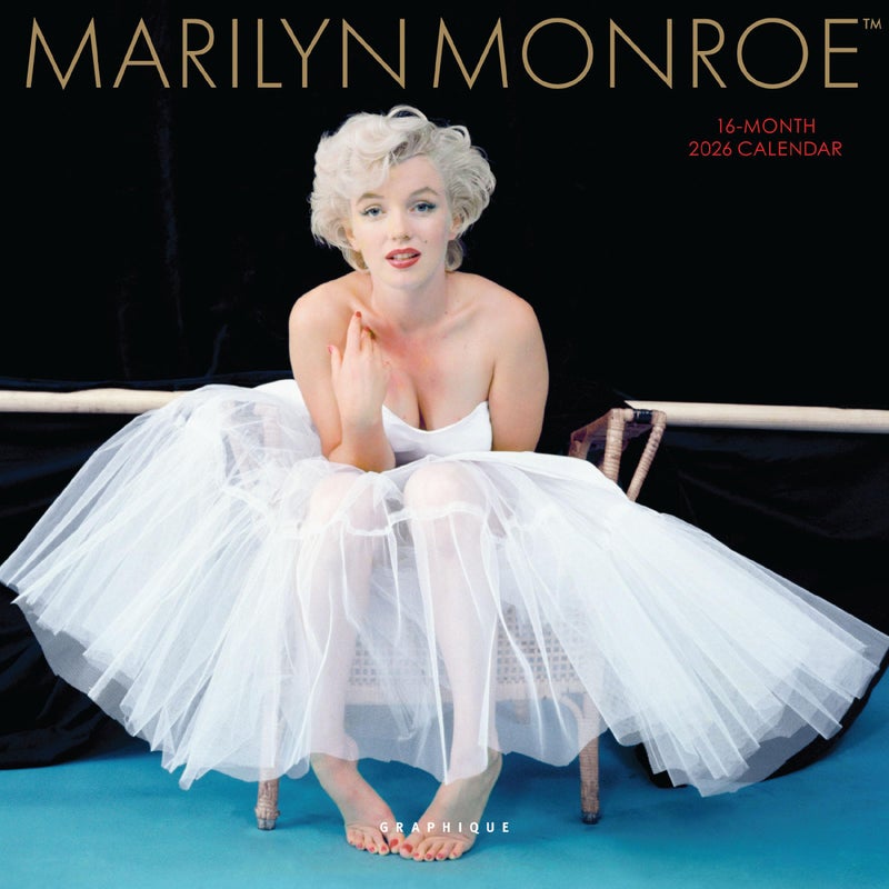 Graphique 2026 Marilyn Monroe Mini Wall Calendar | 7â€ x 7â€ | Thick Paper | Home & Office Organizer | Large Monthly Grid | 3 Languages & Marked Holidays | 4 Month Preview Page for 2027 - Image 1