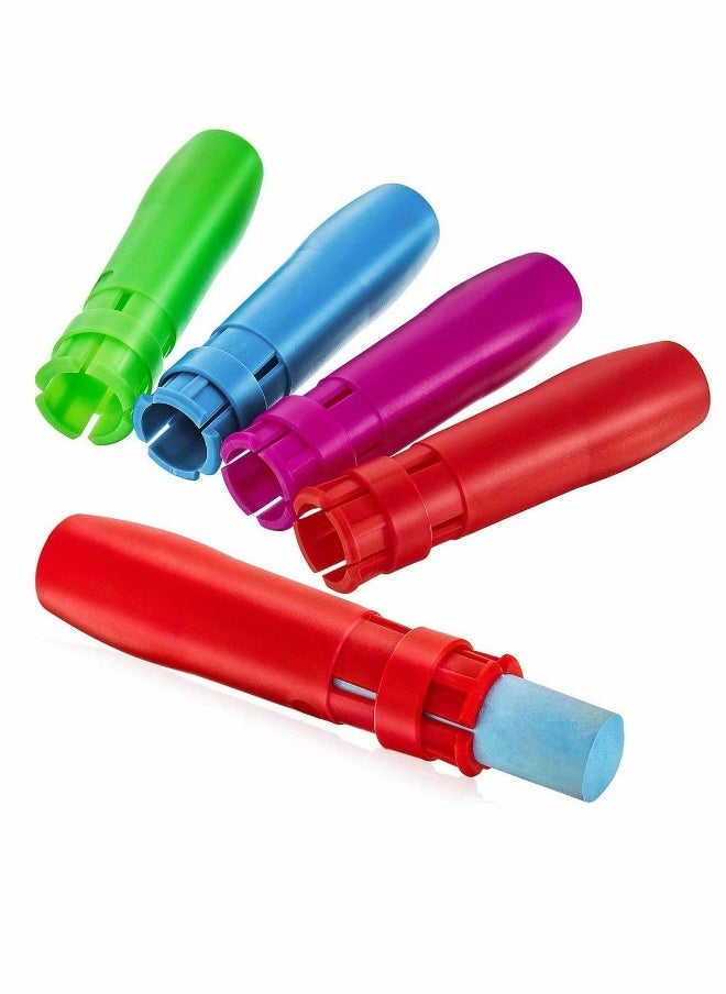 Generic Chalk Holders Sidewalk Railroad Chalk Holder Plastic Adjustable Chalk Clip Colorful Holder Set for Teachers Students Office or Classroom On Blackboard Sticker Chalkboard 5  - Image 2