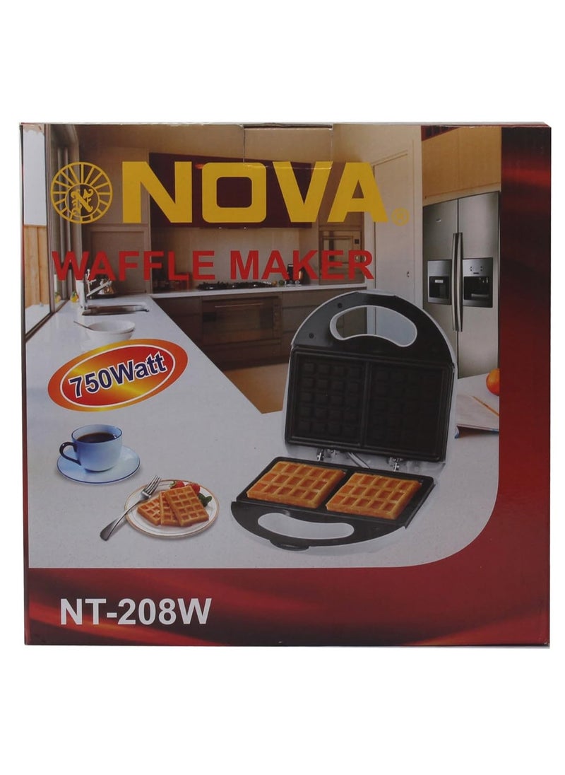 NOVA 208W 750-Watt Waffle Maker (White)  - Image 4