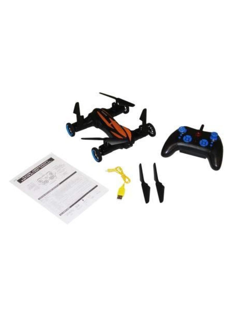 DIGI CORE LH-X21 RC Car Mini Drone 2-In-1 RC Flying Car & Drone Headless Mode 3D Rolling One-key Return Portable Drone & RC Car For Adults And Kids Orange/Black  - Image 2