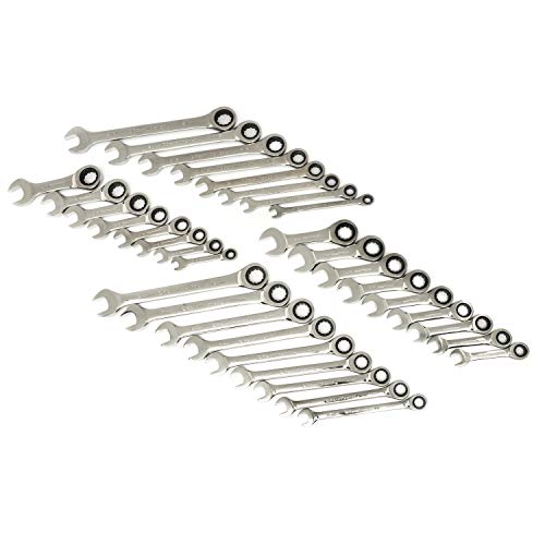 GEARWRENCH 34 Pc. Standard & Stubby Ratcheting Wrench Set, SAE & Metric - 85034 - Image 3