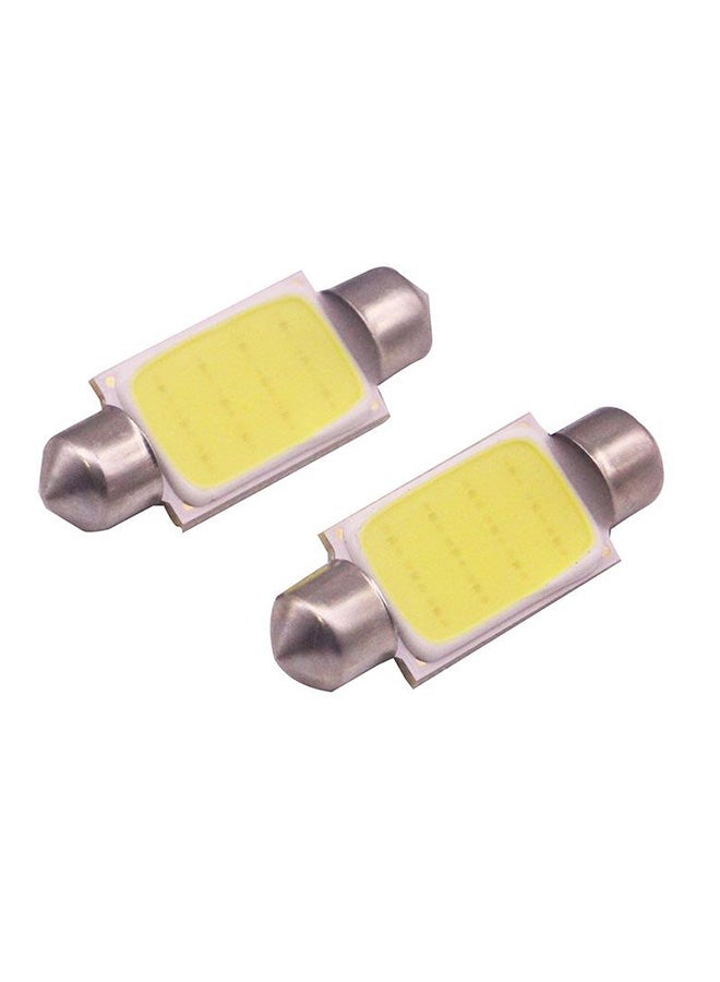 إسكدنيا مجموعة مصابيح مكونة من قطعتين مقاس 39 مم تعمل بقدرة 1.5 وات وسطوع 80 لومن تستخدم لقراءة لوحات تسجيل السيارة ومزودة بلمبة واحدة بإضاءة LED بيضاء من النوع COB - Image 1