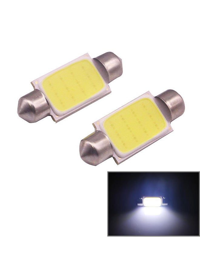 إسكدنيا مجموعة مصابيح مكونة من قطعتين مقاس 39 مم تعمل بقدرة 1.5 وات وسطوع 80 لومن تستخدم لقراءة لوحات تسجيل السيارة ومزودة بلمبة واحدة بإضاءة LED بيضاء من النوع COB - Image 2