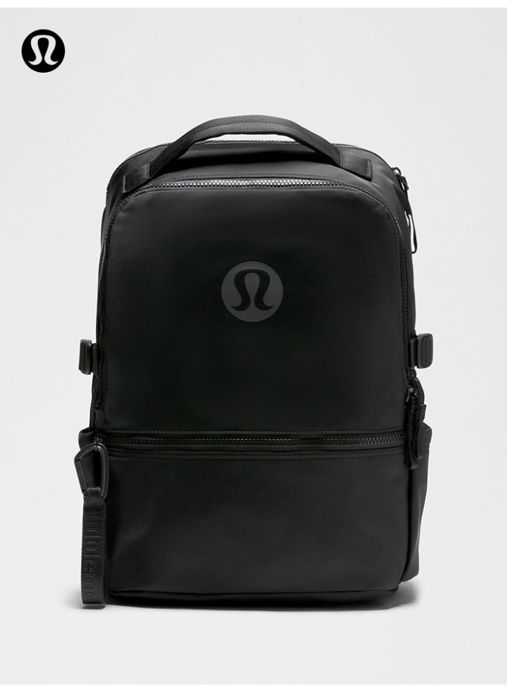 لولوليمون حقيبة الكتف المزدوجة Lululemon ، رياضية ، للمدرسة ، ملابس غير رسمية ، المشي لمسافات طويلة ، حقيبة ظهر سعة كبيرة 22 لتر - Image 1