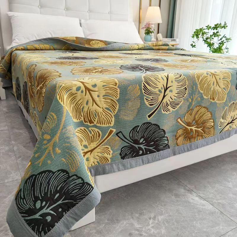 New Combed Cotton Fine Sand Gauze Towel Blanket Soybean Fiber Blanket Single Double Leisure Blanket - Image 1
