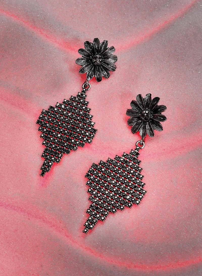 Sohi  Intricate Curve Daisy Artificial Drop Earring Jewellery for Women | Best Price UAE
